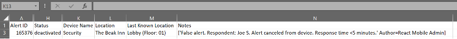 react mobile dispatch center alert notes export example